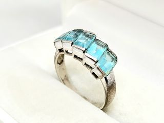 ΔΑΧΤΥΛΙΔΙ ΜΕ ΠΕΤΡΑ AQUA MARINE ΑΣΗΜΙ 925 Α9526 ΤΙΜΗ 45 ΕΥΡΩ