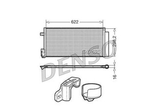 ΨΥΓΕΙΟ A/C ΚΑΙΝΟΥΡΙΟ ABARTH GRANDE PUNTO 2007-2010, PUNTO 2012-, PUNTO EVO 2009-2012 (622X298X16) AVA FT5310 DENSO DCN13110 FRIGAIR 0804.2062 NISSENS 94899 NRF 35750 VALEO 818192 13310104 1850168