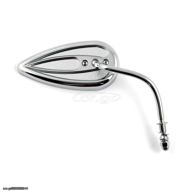 NESS DIE-CAST CHROME TEARDROP MIRROR, RIGHT