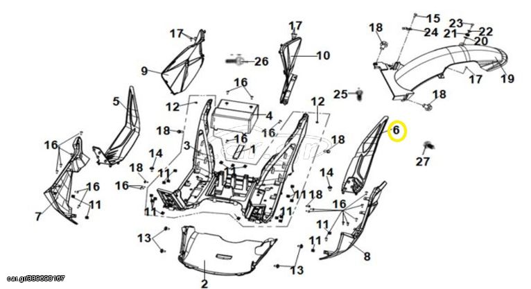 Δάπεδο Πατώματος Αριστερό Sym Jet-x 125 Lc Cbs E5 81142-XN1-000