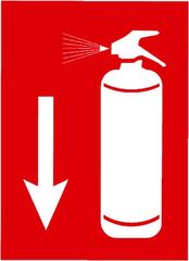 Auto Gs Αυτοκόλλητο Σήμα Θέση Πυροσβεστήρα Α.Σ.108 17x25cm 1Τμχ - (24661)