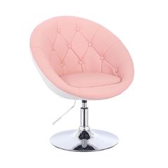 Vanity Chair Impressive Silver Base Pink Color - 5400161