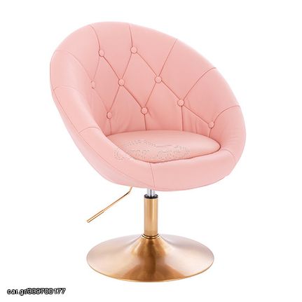 Vanity Chair Impressive Gold Base Pink Color - 5400178