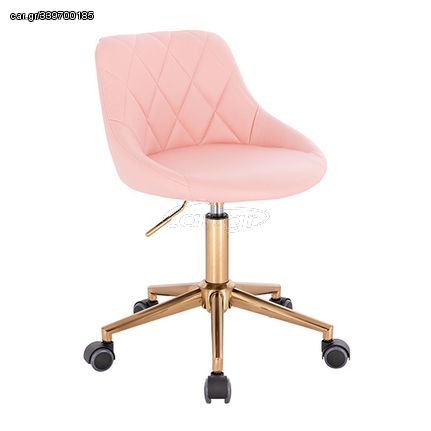 Vanity chair PU Leather Light Pink Gold Color - 5420141