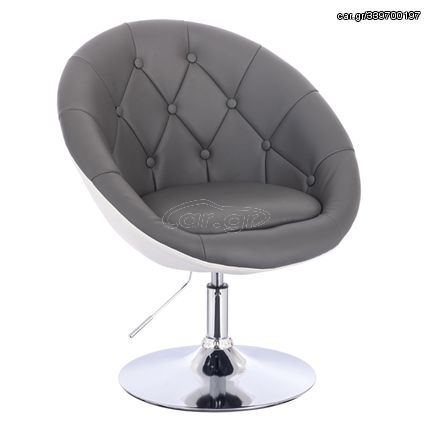 Vanity Chair Impressive Silver Base Grey Color - 5400164