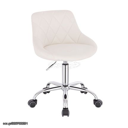 Vanity chair PU Leather White Color - 5420137