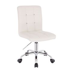 Vanity chair PU Leather White Color - 5400261