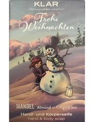 Μπάρα Σαπουνιού Σώματος & Χεριών Christmas Edition Almond Klar 100gr