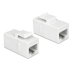 DELOCK Keystone module RJ45 86379 θηλυκό σε θηλυκό Cat 6 UTP σε λευκό χρώμα