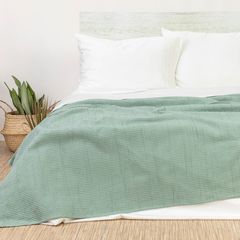 Κουβέρτα Μονή Πικέ Waffle Λευκό 160x260 - Borea Home