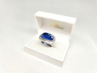 LOISIR δαχτυλίδι με μεγάλο μπλε τοπάζι και 925 ασήμι Α9076 ΤΙΜΗ 135 ΕΥΡΩ