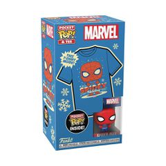 Funko Pocket Pop! Tee (Child): Marvel - Holiday Spiderman Vinyl Figure T-Shirt (S)