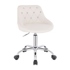 Vanity chair PU Leather White Color - 5420131