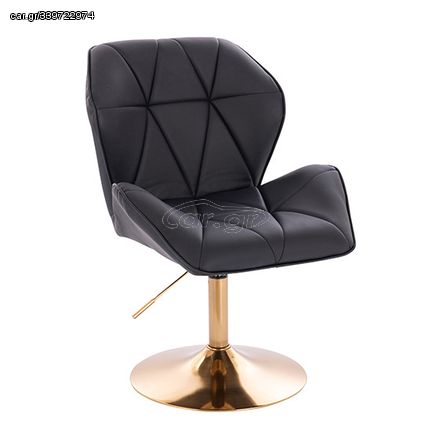 Vanity Chair Diamond Base Gold Black Color - 5400177