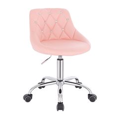 Vanity chair PU Leather Light Pink Color - 5420132