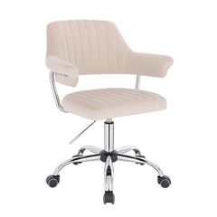 Vanity chair Velvet Ivory Color - 5400219