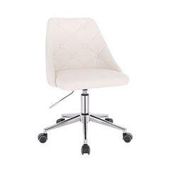 Vanity chair PU Leather White Color - 5400252