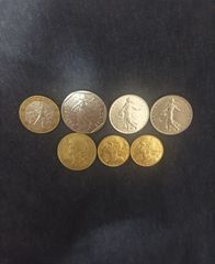 Lot 7 παλιών γαλλικών νομισμάτων