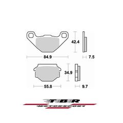 ΤΑΚΑΚΙ BRAKE PADS TBR743 PR-1 AGRATI G. BIG-WHEELS 50 91 REAR - R