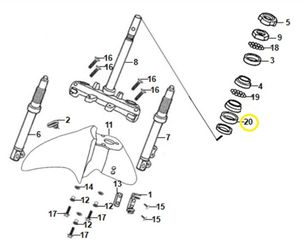 Τσιμούχα Τάφ Πηρουνιού Sym Jet-x 125 Lc Abs E5 53214-M9Q-000