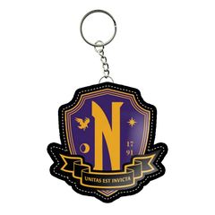 WEDNESDAY - Nevermore Emblem - Rubber Keychain