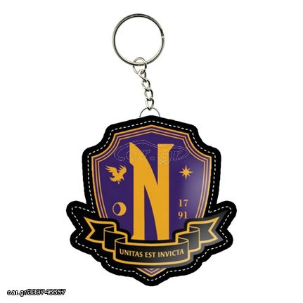 WEDNESDAY - Nevermore Emblem - Rubber Keychain