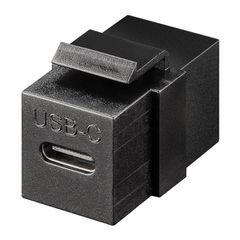 GOOBAY keystone module USB-C 3.2 Gen 2 61261 θηλυκό σε θηλυκό μαύρο χρώμα