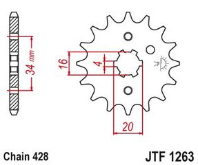 ΓΡΑΝΑΖΙ JT JTF1263-14 XT125 X/R 04/06 VF185/CRYPTON