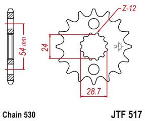 ΓΡΑΝΑΖΙ JT JTF517-17 ZX-14/ZZR1200/ZZR1400/ZX12R