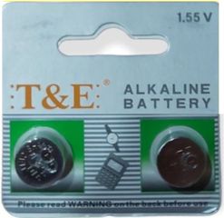 T&E; Button Alkaline Battery AG13- LR44- 357 (2τμχ)