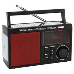 NS-2036S Φορητό Ραδιόφωνο Επαναφορτιζόμενο με Bluetooth και USB Κόκκινο