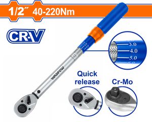 WADFOW ΔΥΝΑΜΟΚΛΕΙΔΟ 1/2" 430mm / 40-220Nm (WWQ1D12)