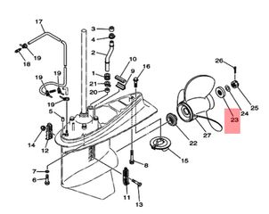 Αποστάτης Προπέλας Yamaha F.300B (6CE) 2011-2020 688459970100