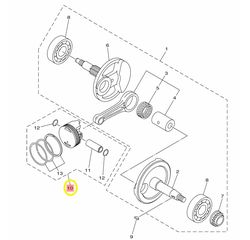 Πιστόνι 2st Κομπλέ Yamaha Crypton-S (B7E) 2018-2020 1DYE16304000