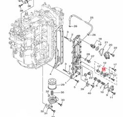 O-ring Ανόδιου Κινητήρα Yamaha F.175 (6FA) 2014-2020 67F113280100