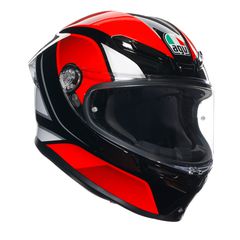 AGV K6 S E2206 - HYPHEN BLACK/RED/WHITE 