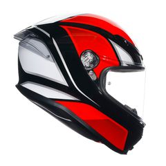 AGV K6 S E2206 - HYPHEN BLACK/RED/WHITE -thumb-1