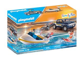 PLAYMOBIL FAMILY FUN- Φορτηγάκι με τρέιλερ και ταχύπλοο #70534