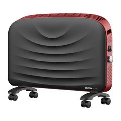 Crystal Home 5202897004467 Θερμαντικό Πάνελ Slim Line Curved Μαύρο-Κόκκινο, 2000W