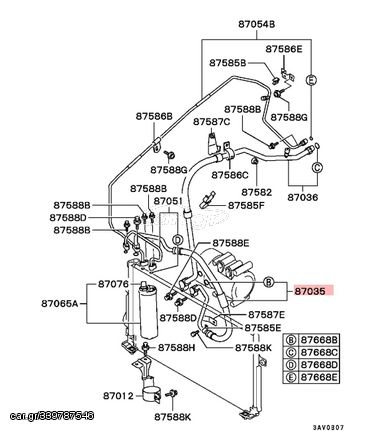 ΣΩΛΗΝΑΣ A/C MITSUBISHI CARISMA '97- '99 (MR360022) Air Conditioner AC Hose