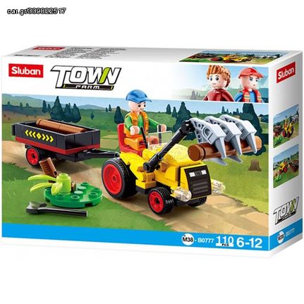 Sluban Tractor with Logs - Farm serie #M38B0777