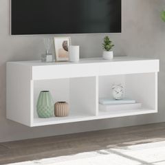 Έπιπλο Τηλεόρασης με LED Λευκό 80 x 30 x 30 εκ. 837141