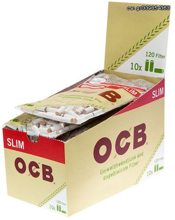 OCB Φιλτράκια Organic Hemp 120 - Slim 10τεμ.