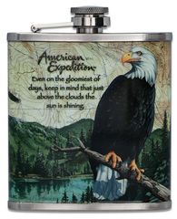 Hip Flask Φλασκί Ποτού Art Σχεδιο Αετός - 210ml