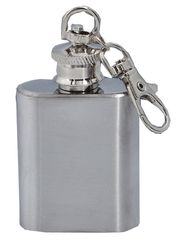 Hip Flask Φλασκί Ποτού Mini Μπρελόκ Ασημί - 30ml