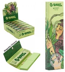 G-Rollz Χαρτάκια Green Hemp (Mushroom Lady) - King Size Slim 50φ. με Τζιβάνα