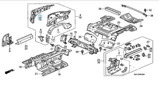 ΕΝΙΣΧΥΣΗ ΦΤΕΡΟΥ ΠΙΣΩ ΔΕΞΙΑ HONDA S2000 '00- '09 (64361S2A300ZZ) Stiffener, R. RR. Fender-thumb-1