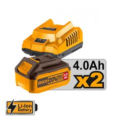 CGSLI201286 Αλυσοπρίονο Μπαταρίας 30cm 20V (2x4.0Ah) - ΜΕ ΜΠΑΤΑΡΙΑ & ΦΟΡΤΙΣΤΗ - INGCO (#CGSLI201286)-thumb-1