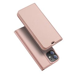 Θήκη iPhone 12 Mini DUX DUCIS Skin Pro Series με βάση στήριξης, υποδοχή καρτών και μαγνητικό κούμπωμα Flip Wallet από συνθετικό δέρμα και TPU ροζ χρυσό
