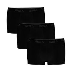 GSA Cotton Basic Boxer 3p Black 171204